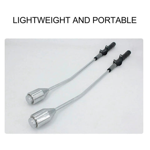 Steel Chromic Plated Golf Swing Trainer Stick For Right Hand Golfers, Portable Swing Speed Training System With Rubber Grip