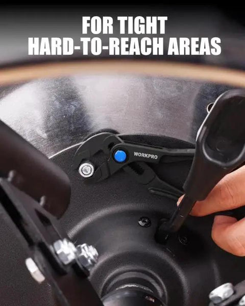 Tiny But Mighty 4 Inch Water Pump Pliers With 15 Position Push Lock V Jaw Groove Joint Pliers used in tight space