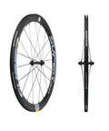 Carbon Fiber Road Bike Wheels 700C Clincher Wheelset 50mm Deep Rim 23mm Wide Matte Silver Basalt Braking Surface V Shaped Design