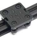 2040 European Aluminum Profile Pulley V Groove Compact Five Wheel Gantry Plate for 3D Printer Accessories with Black Aluminum Alloy Frame and Easy Mounting on Extrusions Durable Lightweight Build Dope for DIY Builders on 2040 extrusion