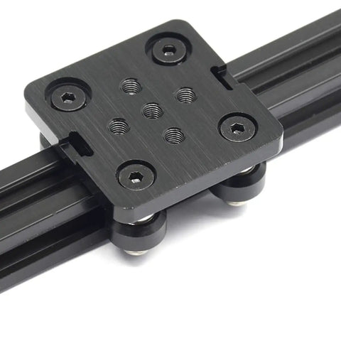 2040 European Aluminum Profile Pulley V Groove Compact Five Wheel Gantry Plate for 3D Printer Accessories with Black Aluminum Alloy Frame and Easy Mounting on Extrusions Durable Lightweight Build Dope for DIY Builders on 2040 extrusion