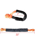4 Pack 1/2 Inch Synthetic Soft Shackle Rope with Protective Sleeve and Aluminum Snatch Recovery Rings 38,000 Lbs Capacity