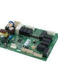 Genuine OEM Refrigerator Electronic Control Board W11595219 multicolor replacement part, angled view, showing connectors and components.