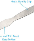 Close-up of Six Piece Open Hole Flat Head Crowbar Pry Bars with no-slip grip, 12.2x1.1 cm stainless steel for gadget repair.