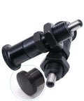 Rock Solid Push Fit Ball Nose Carbon Steel Spring Knob Plunger With Self Locking Retractable Index Pin For Heavy Duty Industrial Positioning And Fixing Hardware M10 Thread view showing durable black carbon steel build and retractable pin.