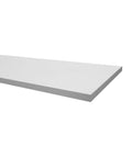 White Melamine Shelf Board Dope Durable Cabinet Replacement Shelf 36 Inch Long 12 Inch Wide For Cabinets Retail Thrift Business Home Or Office Storage Sleek And Sturdy, angled view