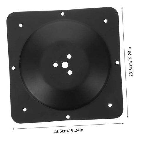 Hella Sturdy Heavy Duty Cast Iron Table Leg Mounting Plate Multi Connector, 23.5cm square, black, for furniture assembly.