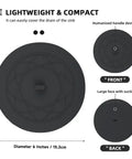 Heavy Duty Silicone Tub Stopper Two Pack Standard Six Inch Drain Plug Bulletproof hair catcher shown from front and back.