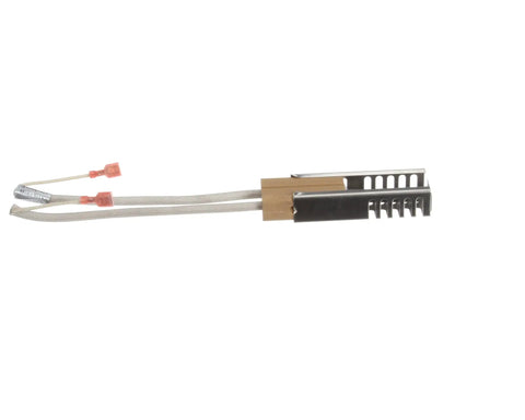 Norton Ignitor 501 4.5 Inch Replacement for commercial ovens, metal igniter shown with connection wires