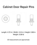 Spring Loaded Cabinet Hinge Repair Pins For Stripped Screw Holes Gold Plastic And Metal Anchor Kit 24 Pack Universal Fit For Standard Kitchen And Bathroom Hinges Quick Install, 4.72 in