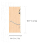 Dimensions of 2 Pack Edge Pull Latch Set For Barn And Pocket Doors in Antique Brass Finish detailed in inches