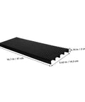 2 Pack Antistatic PCB Storage Rack Kit With Grounding Wrist Strap For ESD Protection, black grooved tray, dimensions shown