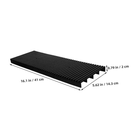 2 Pack Antistatic PCB Storage Rack Kit With Grounding Wrist Strap For ESD Protection, black grooved tray, dimensions shown