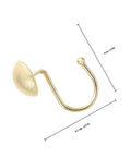 Heavy Duty Shower Curtain Hooks Set 12 Pc Zinc Frosted Hemisphere Rings Glide Smoothly for Bathroom Rods Durable Rust Resistant