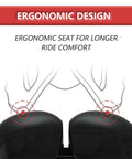Width Adjustable Bike Seat for Comfort and Prostate Friendly Rides, ergonomic design illustration for reduced pressure