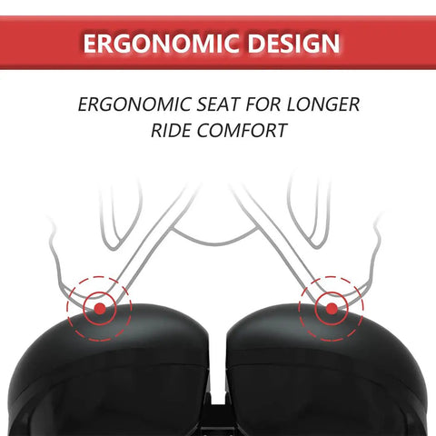 Width Adjustable Bike Seat for Comfort and Prostate Friendly Rides, ergonomic design illustration for reduced pressure