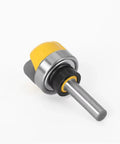 Heavy Hitter One Point One Eight Inch Bowl And Tray Router Bit equipped with six millimeter or eight millimeter shank, detailed view.
