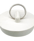 1-3/4 Inch Rubber Drain Stopper With Split Ring And Bead-Chain, White Durable Go-To For Kitchen And Bathroom Sinks And Tub Showers