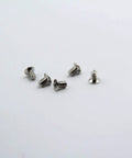 Rock Solid M3x5mm Flat Head Phillips Screws 100 Pack For 2.5 Inch SSD And Hard Drives Nickel Plated Alloy Steel fasteners displayed.
