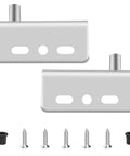Heavy Duty Door Pivot Hinges With Bushing For 8mm Hole In Silver Finish, Rugged Iron Build For Maximum Durability And Rust Resistance, Classic Look, Wear Resistant And Extra Strong, Sized 40x17x12 Mm For Smooth, Reliable Door Swing, with screws and caps