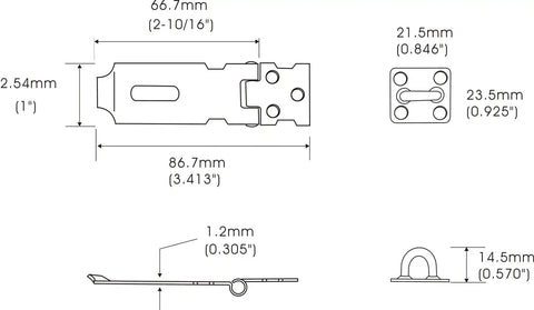 Heavy Duty Brass Plated Hasp And Staple With Built Tough Ribbed Steel Frame And No Sweat Install For Barn Doors And Trailer Trunks Featuring Smooth Swivel Staple Included Mounting Kit For Top Shelf Garage Security