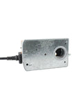 Built Tough Nm24Ax Damper Actuator with 24Vac DC motor, compact metal body, designed for HVAC ventilation systems.