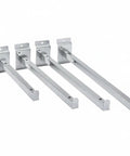 Heavy Duty Slotwall Shelf Brackets For 18mm Slatwall Channels, Silver Iron, Built Tough For Retail Displays, Aisle Organization