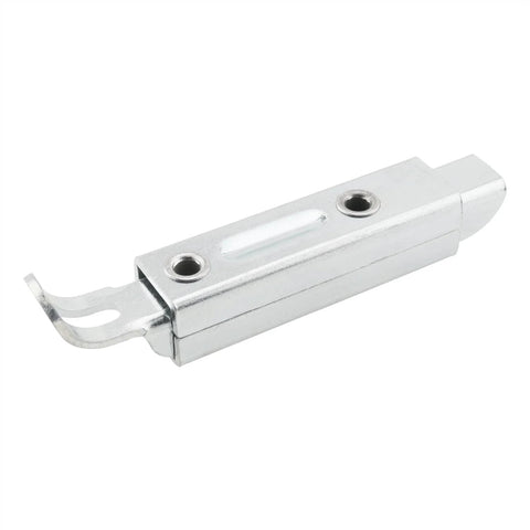 Silver Galvanised Iron Sliding Pin Buckle 118x21mm Automatic Telescopic Latch for cabinets