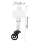 Heavy Duty Spring Loaded Gate Roller Caster For Smooth Sliding Fence Wheels Universal Support Units With Zero Friction Action And No Fuss Setup to Handle Daily Grind, black wheel and silver metal body.