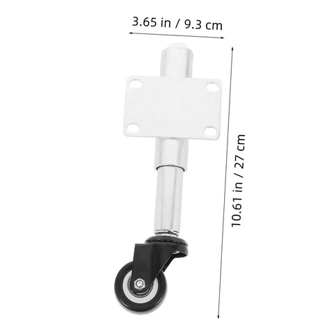 Heavy Duty Spring Loaded Gate Roller Caster For Smooth Sliding Fence Wheels Universal Support Units With Zero Friction Action And No Fuss Setup to Handle Daily Grind, black wheel and silver metal body.