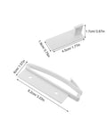 Dimensions of Kid Safe Drawer And Cabinet Locks Set Of 5 With Invisible Design And Ultra Strong Adhesive shown in white