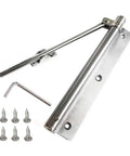 Heavy Duty Aluminum Door Closer With Adjustable Spring Mechanism Soft Close Action Easy Mounting hardware kit