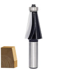 Chamfer Router Bit Half Inch Shank With Ten Degree Carbide Two Flute Edge Bevel Cutter For Miter Joints Pro Grade Durable C3 Material