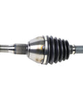 Rock Solid Cv Axle Shaft Assembly For Left Front Driver Side showing steel outer joint with rubber boot for durability.