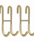 Gold Over Door Shower Hooks 304 Stainless Steel Towel Hangers No Drill Bathroom Hanger For Frameless Doors Up To Half Inch Thick