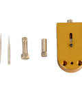 Durable Metal Hairspring Stand for Watch Repair and Movement Balancing tools, including screws and golden metal base