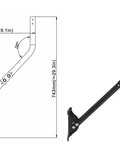 Adjustable Antenna Mounting Pole For Outdoor Wall Or Eave Installations With Heavy Duty Weatherproof Steel Bracket and 33-1/4 Inch Arm