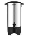Heavy Duty Coffee Urn 50 Cup 7.5L Stainless Steel Dispenser With Step Discharge Spout For Mess Free Pour, 1000W 110V Electric Brewer