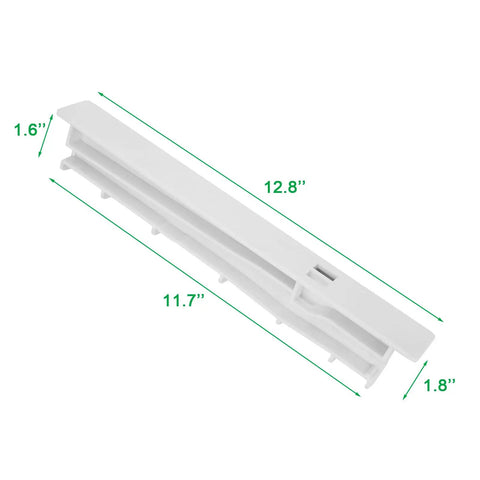 Kickass Heavy Duty Refrigerator Crisper Drawer Slide Rail Center Gliding Track W10671238 WPW10671238 12.8 inch white track