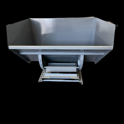 Heavy Duty 2.5 Yard Wide Self-Dumping Forklift Hopper With 4000 Lb Capacity, Steel Waste And Material Handling Bin for warehouses.