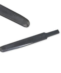 Heavy Duty Nitrided HSS Woodturning Scraper One Inch Wide Negative Rake And Radiused Edge Built Like A Tank For Knockout Woodworking Results Every Time, showing the detail of scraping edge.
