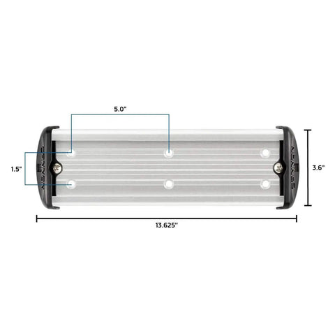Aluminum Mounting Track For Downriggers And Boat Accessories - 12 Inch Stainless Track For Saltwater Fishing, 13.625 inch rail with mounting holes