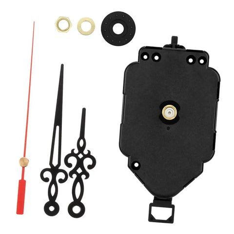 HR1688 Quartz Clock Movement Replacement Kit for DIY Wall Clocks with hands and pendulum parts displayed
