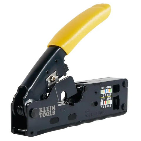 Go To Compact Ratcheting Data Cable Crimper Wire Stripper Cutter For CAT3 CAT5e CAT6 RJ45 RJ11 RJ12 Connectors Full Cycle