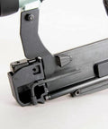 Close-up of 23 Gauge Pin Nailer Kit For Fine Trim And Molding Pneumatic Nailer With Built In Silencer Depth Adjustable NP50A