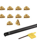 Lathe Internal Thread Boring Bar With 10 16IRAG60 Carbide Inserts SNR0013M16 For CNC Turning Operations 13x150mm tool set