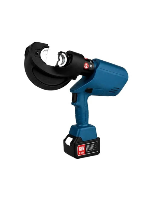 Get Your Hands On This EZ-630 Intelligent Electric Hydraulic Crimping Tool with a blue finish and black crimping head.