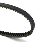 Top Rated Heavy Duty Motorbike V-Drive Belt For SYM Joy Max 300 Scooter Transmission showing ribbed rubber design for durability.