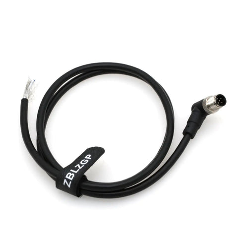 M12 Elbow 5 Pin Sensor Connector Angled Male Shielded Cable For Industrial Automation Fieldbus Modules, 1m length
