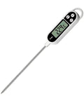 Digital Meat Thermometer With Extra Long 304 Stainless Probe, Waterproof And Quick Read, showing temperature display